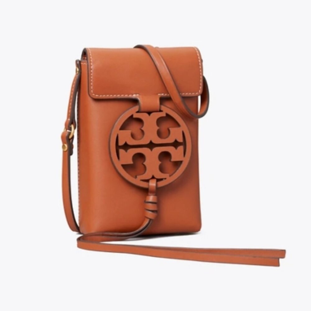 Tory Burch Miller Crossbody tan brown leather